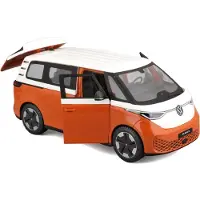 Maisto Véhicules miniatures Die Cast 1/24 VOLKSWAGEN ELECTRIC VAN - Orange et blanche