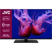 JVC Téléviseur LT-43VUQ3455 QLED 43 pouces, Smart TV TiVo 4K UHD, HDR Dolby Vision, 6 mois d'abonnement HD+ (2026)