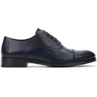 Martinelli pour homme. 1492-2631Z Empire 1492 Chaussures en cuir bleu marine (42), Plat, 1 à 3 cm, Lacets, Fête, Classique