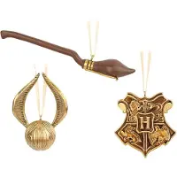 Grupo Erik Editores Erik - Zestaw 3 ornamentów bożonarodzeniowych Harry Potter - oficjalna licencja
