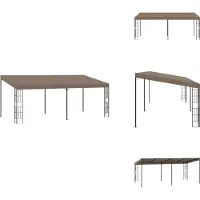 vidaXL Pavillon mural 6x3 m Taupe Tissu - Pavillons & Tentes de réception