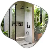Tulup (48,3x47,9 cm) Miroir Sans Cadre Pour Décoration Intérieure Salle De Bain Irrégulière Loft Bohême