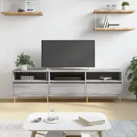 vidaXL Armoire TV Gris Sonoma 150x30x44,5 cm Bois composite - Armoire TV - Panneaux TV - Tableau TV