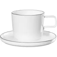 Asa selection Tasse à café avec soucoupe Oco Ligne Noire, 200 ml
