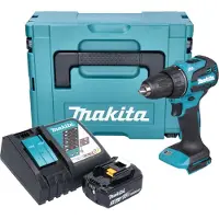 Makita Perceuse-visseuse sans fil DDF 490 RF1J 18 V 65 Nm 1/2" Brushless + 1 batterie 3,0 Ah + chargeur + Makpac