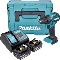 Makita Perceuse-visseuse sans fil DDF 490 SFJ 18 V 65 Nm 1/2" Brushless + 2 batteries 3,0 Ah + chargeur + Makpac