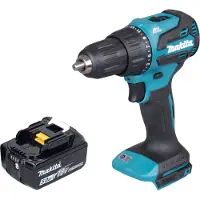 Makita Perceuse à percussion sans fil DHP 490 T1 18 V 65 Nm Brushless + 1 batterie 5,0 Ah - sans chargeur