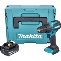 Makita Perceuse à percussion sans fil DHP 490 F1J 18 V 65 Nm Brushless + 1 batterie 3,0 Ah + Makpac - sans chargeur