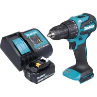 Makita Perceuse à percussion sans fil DHP 490 SF1 18 V 65 Nm Brushless + 1 batterie 3,0 Ah + chargeur