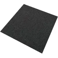 MonsterShop 40 x Dalles de moquette noire 10m2 Revêtement de sol commercial pour bureau Carré