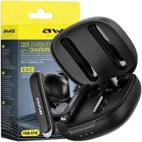 Awei Casque Bluetooth 5.3 T66 Tws + Station d'accueil Noir/Noir
