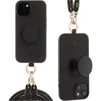 Just Elegance Necklace Cover avec PopSockets 3in1 Case Black, Bandoulière pour smartphone, Noir