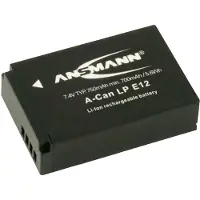 Ansmann A-canon Li-ion Lp-e12 750mah 7.4v Lithium Battery Argenté