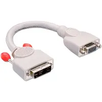 Lindy 41222 câble vidéo et adaptateur 0,2 m DVI-A VGA (D-Sub) Gris