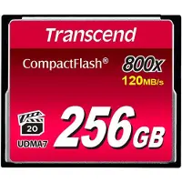 Transcend Premium - Carte mémoire flash - 256 Go - 800x - CompactFlash