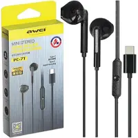 Awei Casque stéréo Pc-7T Usb-C 1.2M Noir/Noir