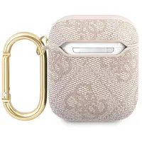 GUESS Gua24Gsmp Airpods 1/2 Coverróżowy/Pink 4G Script Metal Collection