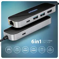 Axagon Hmc-6gln Hub Argenté