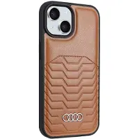 Audi Synthetic Leather Iphone 151413 6.1 Autpupcmip15gtd3bn Phone Case Marron