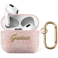 GUESS Gua34Gsmp Airpods 3 Coverróżowy/Pink 4G Script Metal Collection