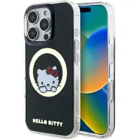 Hello Kitty HKHMP16LHSWKK iPhone 16 Pro 6,3" czarny/black hardcase IML Sweet Kitty Magsafe (Apple iPhone 16 Pro), Coque pour téléphone portable, Noir