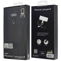 Audi Universal Phone Lanyard 28Cm 10Mm Leather Black/Black Au-Hslsl-Gt/D1-Bk