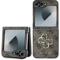 GUESS Pu 4g Metal Logo Samsung Galaxy Z Flip 6 Phone Case Marron