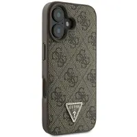 GUESS GUHCP16SP4TDSCPW iPhone 16 6.1" brązowy/brown hardcase Cuir Métal Logo Strass Crossbody (Apple iPhone 16), Coque pour téléphone portable, Marron