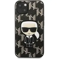 Karl Lagerfeld Klhcp13spmnikbk Iphone 13 Mini 5.4 Monogram Ikonik Patch Phone Case Noir