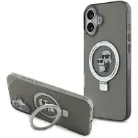 Karl Lagerfeld Ringstand Karl And Choupette Magsafe Iphone 16 Phone Case Clair,Gris