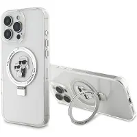 Karl Lagerfeld Ringstand Karl And Choupette Magsafe Iphone 16 Pro Max Phone Case Clair