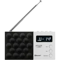 Adler | Digital Radio - PLL AM/FM | AD 1908 | Alarm function | White/Black