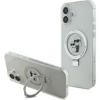 Karl Lagerfeld Ringstand Karl And Choupette Magsafe Iphone 16 Phone Case Clair