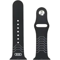 Audi Bracelet en silicone noir à motif géométrique pour Apple Watch