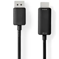 Nedis Displayport cable - DisplayPort male - HDMI male - 4K@60Hz - Nickelé - 2,00 m - Rond - PVC - Noir - Boîte