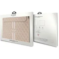 GUESS PU 4G Printed Stripes Computer Sleeve 13/14 - rose (14"), Sac pour notebook, Pink