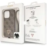 GUESS Guhcp14lp4tdscpw Iphone 14 Pro 6.1 Crossbody 4g Phone Case Clair