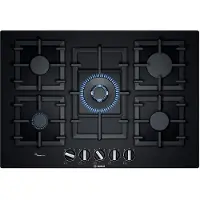 Bosch Serie 6 Table de cuisson à gaz encastrable 5 feux - Noir | PPQ7A6B90