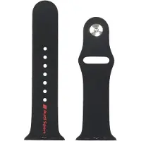 Audi Bracelet Apple Watch 40 mm en silicone noir avec logo Sport