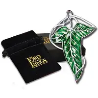 Noble Collection Broche Feuille du Seigneur des Anneaux (argentée)