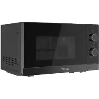 Teka MW FS20 G BK, Plan de travail avec micro-ondes, Four à micro-ondes avec grill, 20 litres, 700 W, Commandes rotatives, Noir