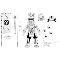 NECA Usagi Yojimbo Samurai Usagi Yojimbo Black & White Figure Action Figure 18 Cm Argenté