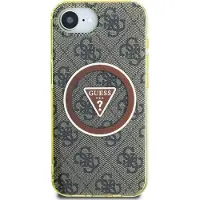 GUESS Circle Triangle Iphone 16e Phone Case Marron,Gris