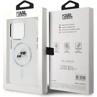 Karl Lagerfeld Coque iPhone 14 Pro Max MagSafe Blanche