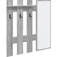 vidaXL Porte-manteau mural Montage mural Gris sonoma 100 x 10 x 100 cm