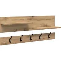 vidaXL Porte-manteau mural chêne artisanal 90 x 15 x 36 cm
