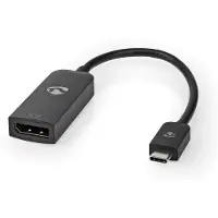 Nedis Ccgb64353bk02 Usb-c To Displayport F Adapter Usb 3.2 Gen 1 8k Nickel Plated 0.2 M 30hz Argenté