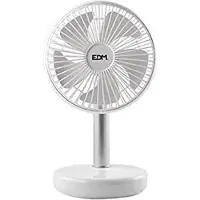 EDM 901902312 Rechargeable Portable Fan Blanc One Size / EU Plug 220V