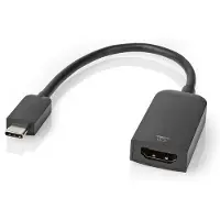 Pricenet Adaptateur USB-C | USB 3.2 Gen 1 | USB-C Mâle | HDMI Femelle | 4K@60Hz | 0.20 m | Rond | Plaqué nickel | PVC | Noir | Boîte