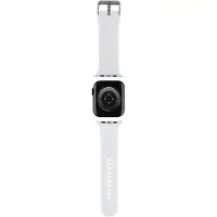 Karl Lagerfeld Bracelet Apple Watch 42 mm Choupette en caoutchouc 3D blanc